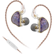 Fon Telinga NICEHCK DB2 IEM dengan Kawalan Muzik Mikrofon: Fon Telinga Monitor Hibrid Resin 1BA 1DD 