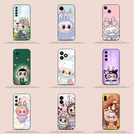 Black Soft Phone Case For OPPO Reno 8T 5G 7z 8z 2 2Z 2F 3 4 4Pro 4G 482X Labubu