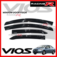 Toyota Vios Batman 2008 to 2013 OEM Window Door Rain Visor Black 2009 2010 2011 2012 Thailand Qualit