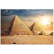 Egypt Pyramids Poster Colorful Artwork Printed Art Giza Poster Wall Art Egyptian Decor for Home Egyptian Landscape Un Poster