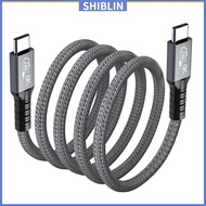 SHIN    Usb 4.0 Data Cable Compatible For Thunderbolt 4 Type C Double-headed 8k Cable 40gbps Pd 240w Fast Charging Cable