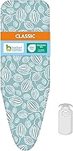 Classic Ironing Board Cover - 2 Ply with 3mm Foam - 100% BCI Cotton - Steam Permeable - Cord Closure