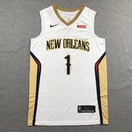 ＜902＞NBA New Orleans Pelicans No. 1 Williamson 19-20 Season city edition White Basketball jersey