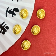 Hard Gold Pendant 3D Transfer Beads Couple Pure Gold Fujia World Small Turtle Shell Gold Bracelet 99