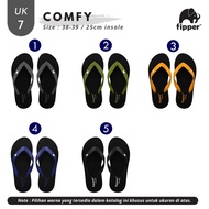 Fipper Comfy Black Series Sandals / Men's Flip Flops UK 7 (size 38 39)