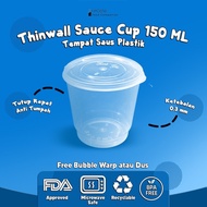 ;; Thinwall Sauce Cup 150ml Plastik / Tempat Saus Container MURAH