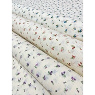 TULIP FLOWER MOTIF CRINGKLE FABRIC BW