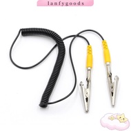 LANFYGOODSS Anti-Static ESD Grounding Cable, PU,Metal 180cm / 71" Coiled Cord, Freedom From Tangles 