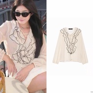 CRVT7390 - ruffle blouse