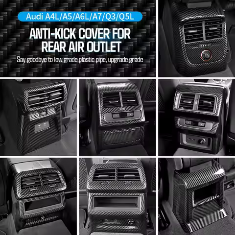 Carbon Fiber Car Accessories For Audi A4L/A5/A3 Q2L/A6L/Q3/Q5L/A7 Interior Modification Rear Air Ven