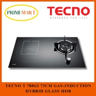 TECNO T 788GI 73CM GAS-INDUCTION HYBRID GLASS HOB + 1 YEAR WARRANTY