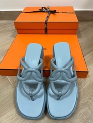 Hermes 新款豬鼻厚底拖鞋 size 38