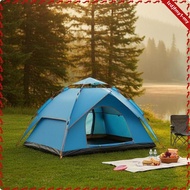 leipupa 4 Person Tent Automatic Tent Easy Setup for Beach Dark Green 4-person