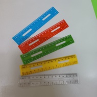 Plastic Ruler 15 cm ( Transparent Clear Ruler/ Colour Ruler)