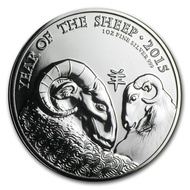 2015 Great Britain UK Royal Lunar Sheep 1 oz .999 Silver Coin BU Goat 1oz