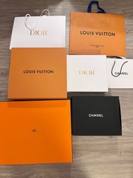 LV Dior 愛馬仕 香奈兒Chanel 紙盒 硬盒