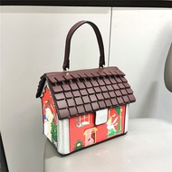 COD Ladies Wallet and Handbag Luxury Designer Messenger Bag Shoulder Bag Fun House Shape Wallet Bag 