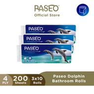 Paseo Dolphin Bathroom Tissue Roll - 4 Ply (30 rolls x 200s )