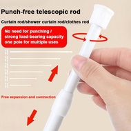 Multifunctional Door Curtain Rod Shower Curtain Rod Curtain Rod Support Telescopic Rod Drying Rod