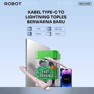 Robot RGCL100S Data Cable (Single) TYPE-C to LIGHTNING 27W 3A 100CM Original Official 1 Year Warrant