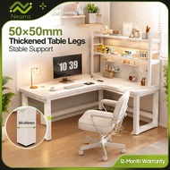 L Shape Gaming Table Corner Desk White Computer Table Meja Komputer Laptop Table Study Table 180CM M