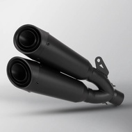 motorcycle universal exhaust pipe changed to double muffler cbr500r R3 Z900 C26