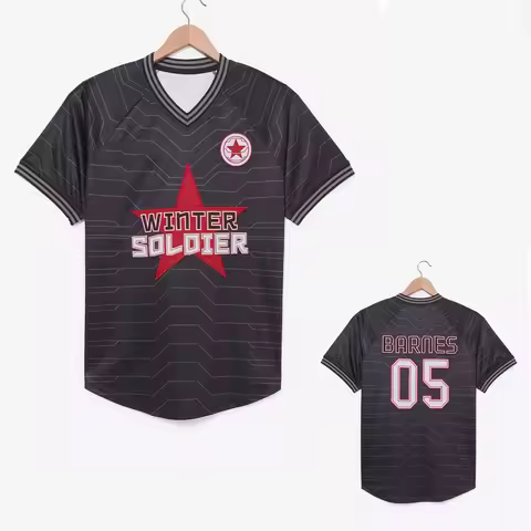 Summer New Style Winter Soldier Bucky Barnes Jersey Man Women Sport Shirt Comfort Breathable 3D Casu