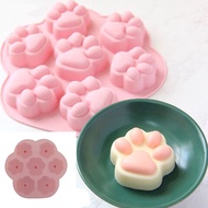 7 Cat Paw Silicone Mold Cake Mold Dog Paw Glue Candle Gypsum White Jelly Jelly Bowl Cake Silicone Mo