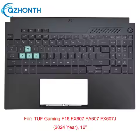 Used Palmrest with Backlit Keyboard For Asus TUF Gaming F16 FX607 FA607 FX607J (Black) (2024 Year) 1