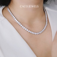 CACO 925 Sterling Silver Necklace with Premium Diamond Zirconia "Array" (1 Piece)