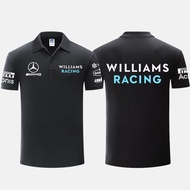 2022 New F1 Racing Suit + F1 Williams Racing Jersey + Summer Unisex Short Sleeve POLO Shirt