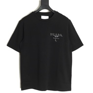 Prada/Prada 2026 Classic Round Neck Short-Sleeved T-Shirt Men Women Style High-End Inner Casual Offi