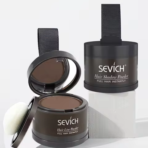 Sevich Hair Line Powder 4g Black Root Cover Up Natural Instant Waterproof Hairline Shadow Powder Hai