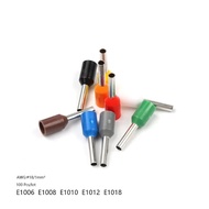 100pcs/pack E1006 E1008 E1010 E1012 Insulated Ferrules Terminal Block Cord End Wire Connector Electr