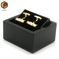 [prettyia] Cufflink Box Case Earrings Box Cufflinks Holder Box Cuff Links Organizer Box