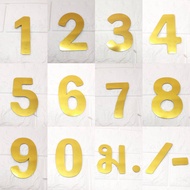 Shiny Gold Plastic Numbers Attached To Decorate The Room House Number Birthday Card Classroom Size 3