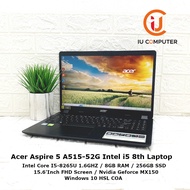 ACER ASPIRE 5 A515-52G-58R8 INTEL CORE I5-8265U 8GB RAM 256GB SSD MX150 USED LAPTOP REFURBISHED NOTE