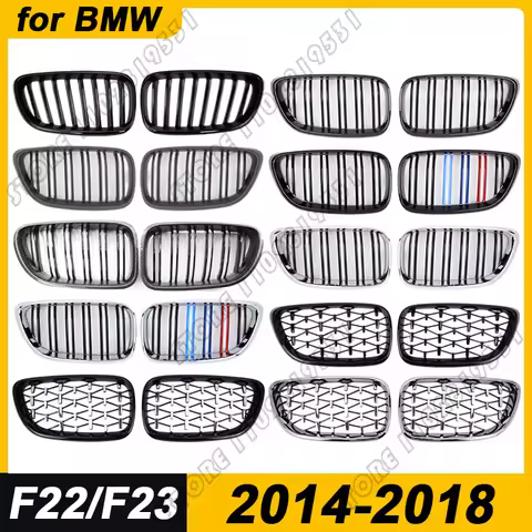 for 2014-2018 F22/F23 2-Series BMW 218i 220i 230i M240i 218d 220d Bumper Mesh Racing Kidney Grille