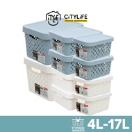 Citylife 4L/11L/17L Desk Wardrobe Brick Modular Storage Basket Organizer