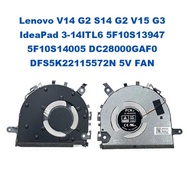 Lenovo V14 G2 S14 G2 V15 G3 IdeaPad 3-14ITL6 5F10S13947 5F10S14005 DC28000GAF0 DFS5K22115572N 5V FAN