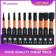 【New Arrival】10/20 Pcs Hex Bit Set Metric & SAE 1/4 Hex-Shank Allen Key Drill Bit Set 2 In Long Hex