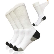 Mens Diabetic Socks Non-Binding Crew Socks Cushioned for Edema Thick Ankle Diabetes Edema Swollen Fe