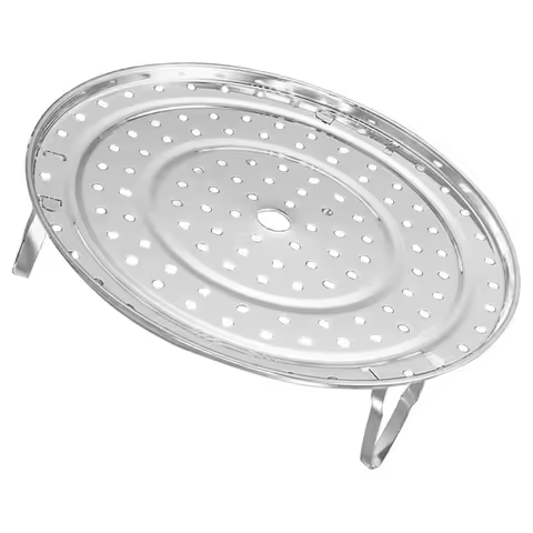 Stainless Steel Steamer Rack 18Cm Round Steaming Tray Removable Legs Multipurpose Cooking Steamer Ba