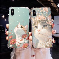 Flower Garden Cat Case 339 340 for iPhone Shockproof Camera Protection 6/6s/7/8/Plus/X/XS/11/12/13/1