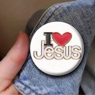 1pc 4.4cm/1.73in Decorative Pattern Pin Badge, Commemorative Graphic Button Badge, Suitable For Atta