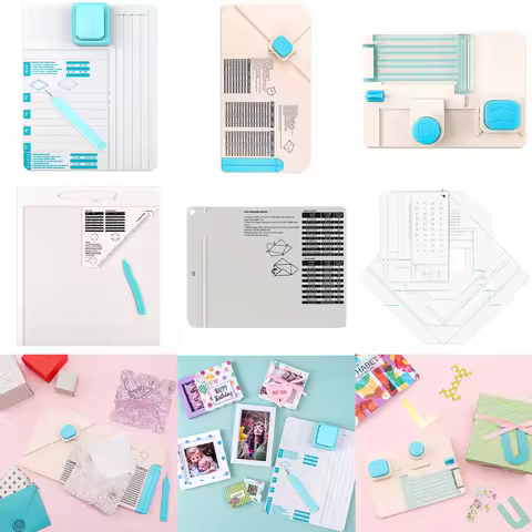 Multi-Purpose Envelope Maker Gift Shadow Boxes Punch Board Mini Alphabet Punch Board for DIY Thanksg