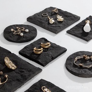 Jewelry Tray Earrings Storage Jewelry Jewelry Plaster Necklace Shooting Props Display Black 7AXK