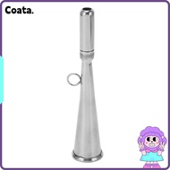 COATA Handheld Foghorn, Removable Mouthpiece Silver Boat Fog Horn, Loud Signal 304 Stainless Steel M