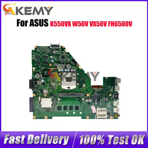 X550VC Laptop Motherboard For ASUS VivoBook K550VX FH5900 X550VXK FH6500V W50V X550V X550VX VX50V No