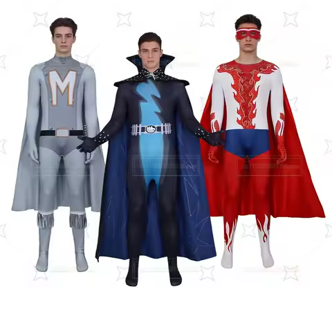 Anime Megamind Cosplay Unisex Outfit Jumpsuits Cloak, Men'S Christmas Halloween Carnival PartyCospla